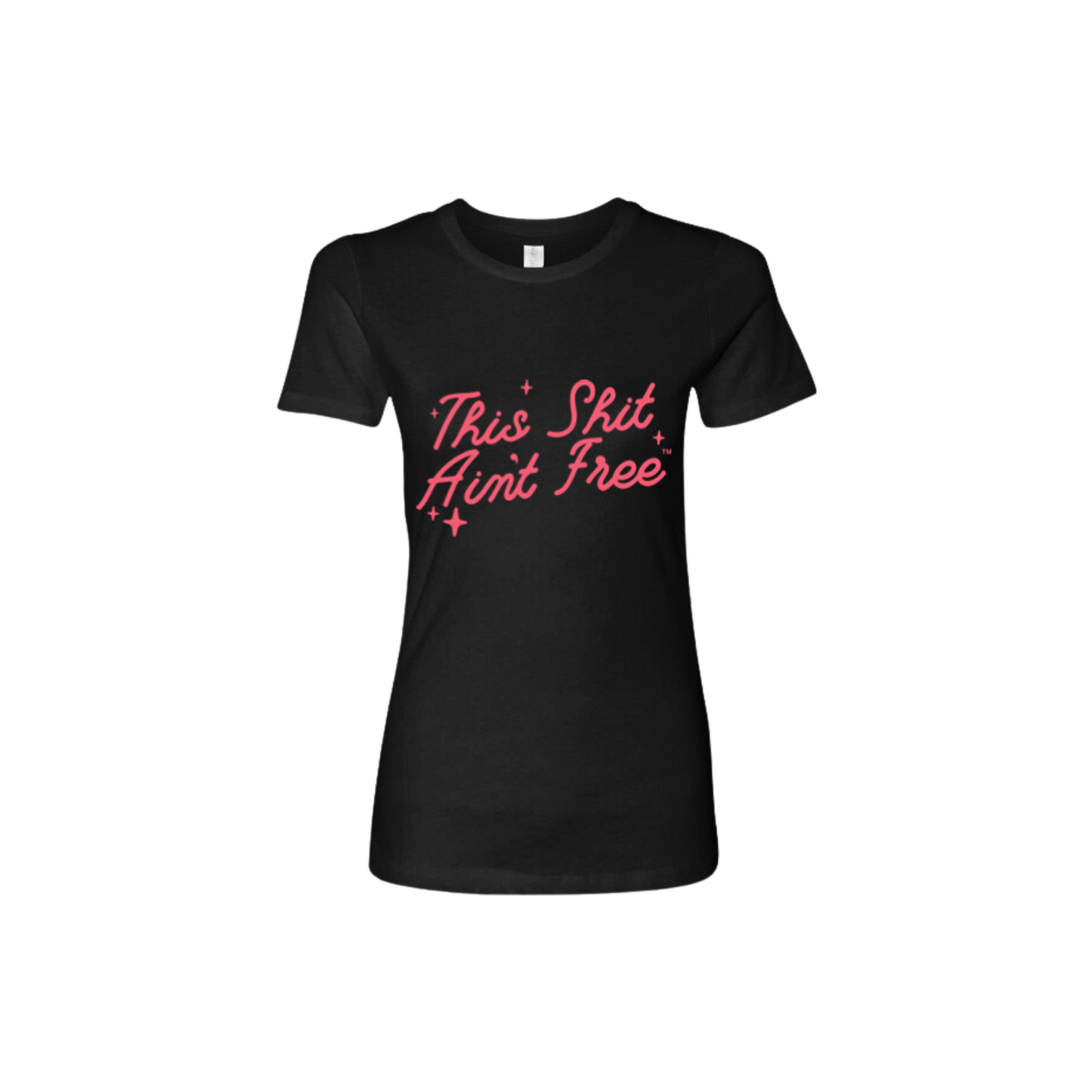 LADIES SCRIPT/STARS T-SHIRT